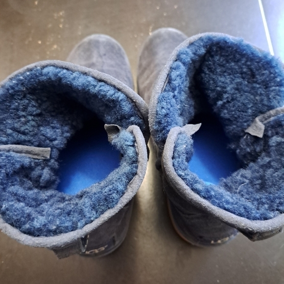 UGG Women's Kristin Blue Suede Ankle Booties Size 7 (37/38) - Picture 4 of 9